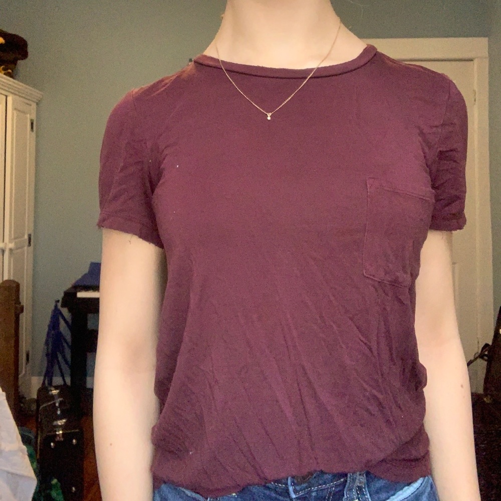 Maroon Pocket Tee